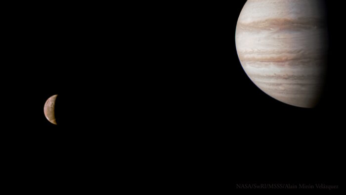 Giove e io by Juno | Sistema solare | Dietro il Sipario del Cielo